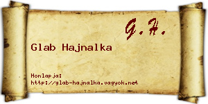 Glab Hajnalka névjegykártya