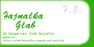 hajnalka glab business card